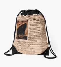 Titanic Vintage Sepia Newspaper Poster Drawstring Bag