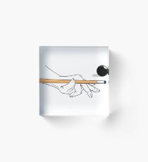 Poolbillard spielen Acrylblock