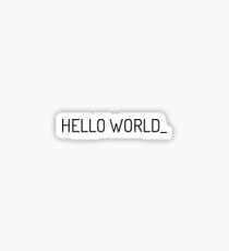 Hello world Sticker