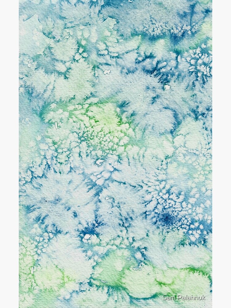 Blue, Green, Turquoise Abstract Watercolor Design by sampalahnukart