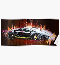 Sportscar, Lamborghini - Popart / Auto Poster