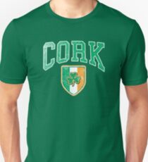 Cork, Ireland with Shamrock Unisex T-Shirt