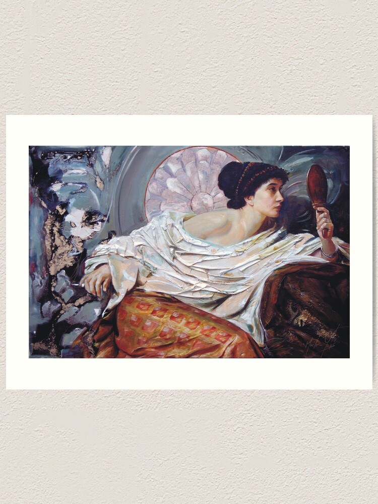 Alternate view of The Mirror (after Frank Dicksee) Art Print