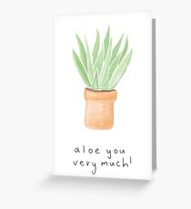 Aloe Sie sehr viel Grußkarte