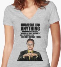 The Office - Dwight K. Schrute Women's Fitted V-Neck T-Shirt