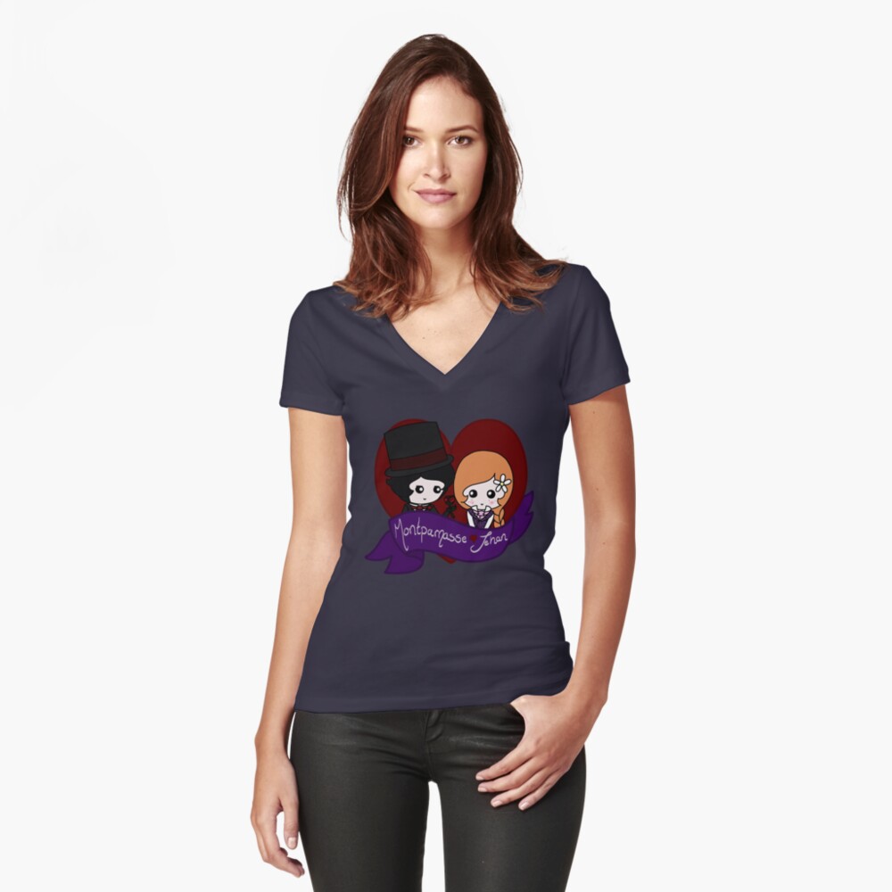 Jehanparnasse Heart Fitted V-Neck T-Shirt