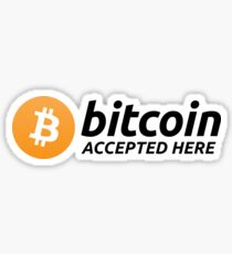 Pegatina Bitcoin aceptado aquí