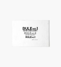 rule no.1 - never lose money - warren buffett Art Board