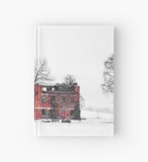 snow covering an abandoned farm Hardcover Journal