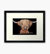 HIGHLAND COW ' PEPSI ' By Shirley MacArthur Framed Print
