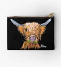 HIGHLAND COW PRiNT ' LITTLE VIKING ' By Shirley MacArthur Studio Pouch