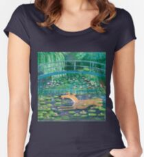 Greympressionismus Tailliertes Rundhals-Shirt