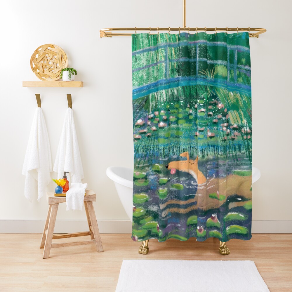 Greympressionism Shower Curtain
