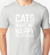 Katzen machen mich glücklich Slim Fit T-Shirt
