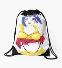 faye valentine Drawstring Bag