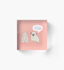 pug's love Acrylic Block