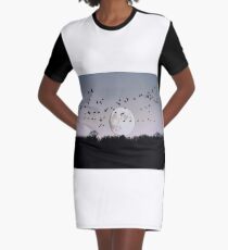 Guided by the Moon Graphic T-Shirt Dress