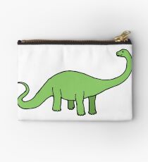 Happy Diplodocus - dinosaur design by Cecca Designs Studio Pouch