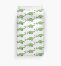 Happy Diplodocus - dinosaur design by Cecca Designs Duvet Cover