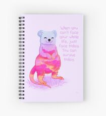"When You Can't Face Your Whole Life" Sunrise Quokka Spiral Notebook