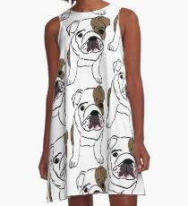 English Bulldog A-Line Dress