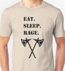 Eat Sleep Rage Barbarian 5E RPG Meme Class Unisex T-Shirt