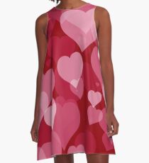 Red Valentine Hearts A-Line Dress