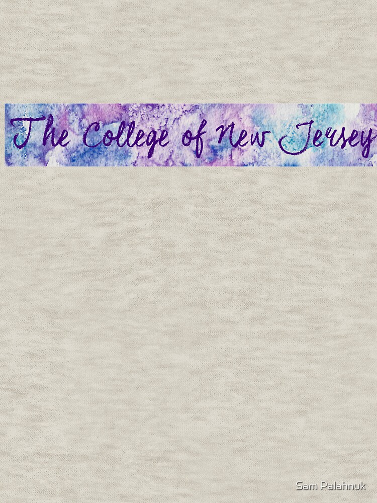 TCNJ Sticker: abstract purple and pink watercolor design by sampalahnukart