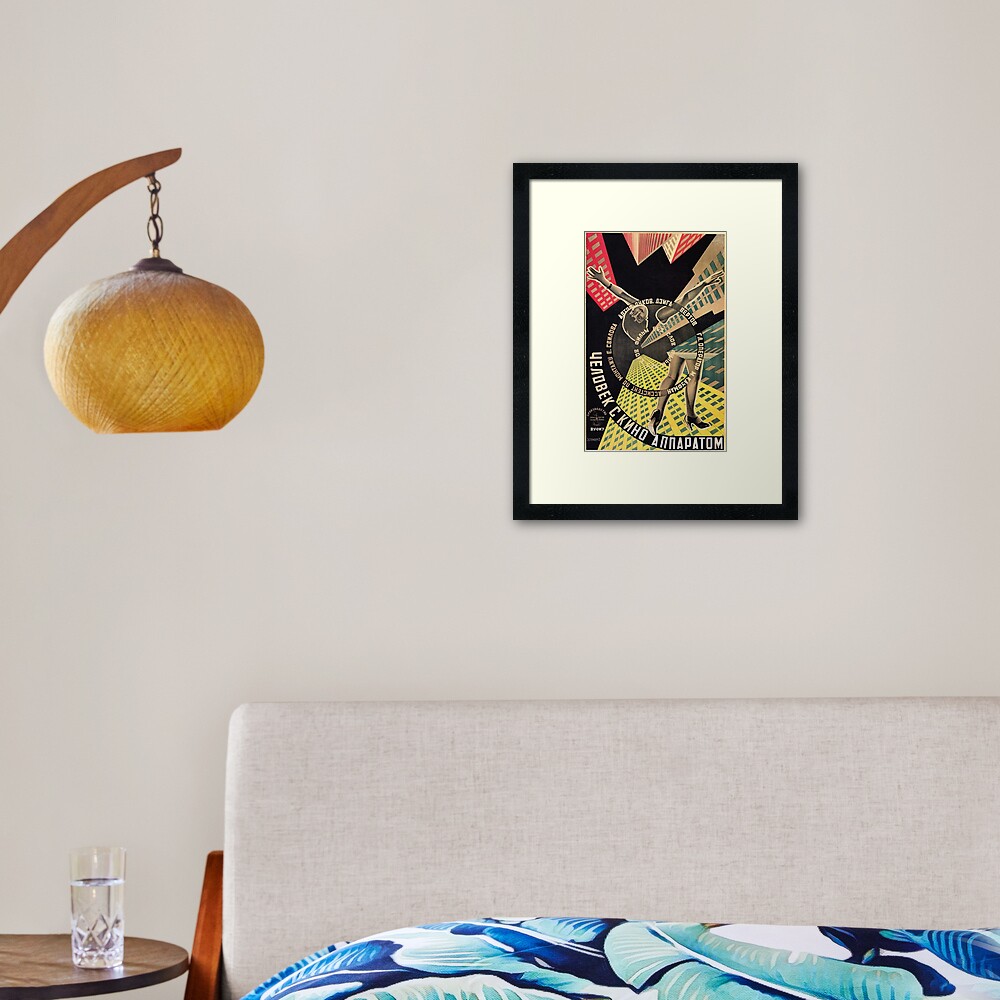 Man with a Movie Camera, vintage movie poster, 1929 Framed Art Print