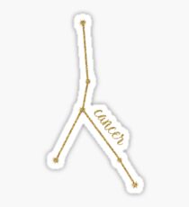 Cancer Gold Constellation Sticker
