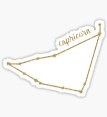 Capricorn Gold Constellation Sticker