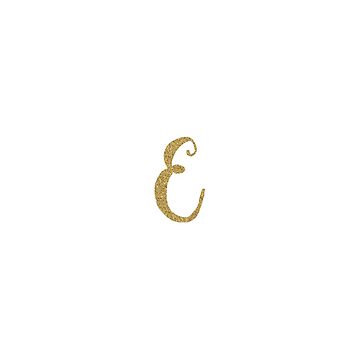 Letter 'E' Gold Glitter Initial Sticker for Sale by