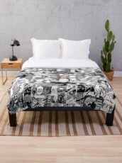 Red Riot: Manly-hearted Hero Throw Blanket