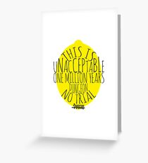 Unacceptable Lemongrab Greeting Card