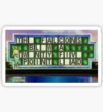 Patriots 28-3 Wheel of Fortune Sticker