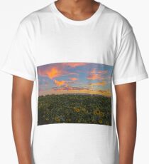 Sunflowers in Sunset Long T-Shirt