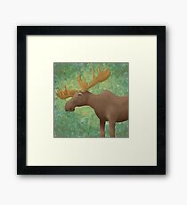 Moose Madness Framed Print