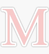 mu- millennial pink greek letter Sticker