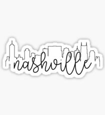 cityscape outline - nashville Sticker