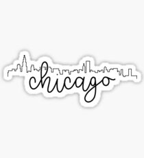 Pegatina contorno del paisaje urbano - chicago
