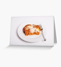 Lasagna on White Greeting Card