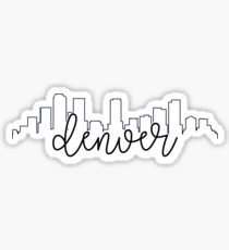 cityscape outline - denver Sticker