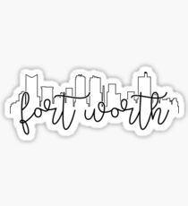 cityscape outline - fort worth Sticker