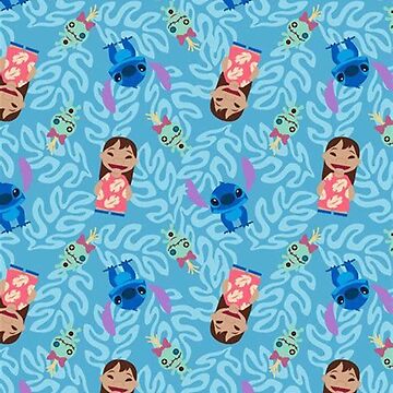 Lilo Stitch pattern Sticker for Sale by saracurrys