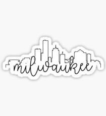 cityscape outline - milwaukee Sticker