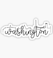 cityscape outline - washington Sticker