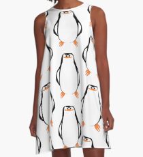 Large Penguin Design A-Line Dress