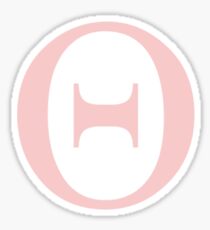 theta- millennial pink greek letter Sticker