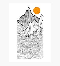 The mountains and the sea under the sun Photographic Print