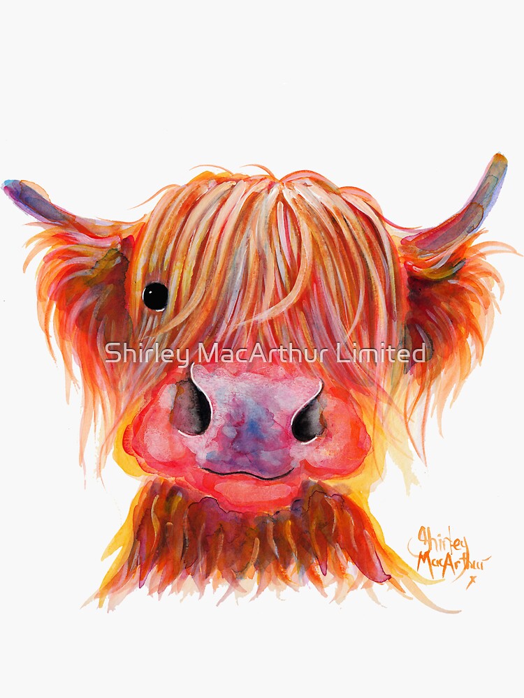 Scottish Highland Hairy Cow ' CHILLI CHOPS ' by Shirley MacArthur by ShirleyMacA